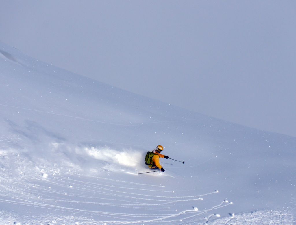 Mont Blanc - Descente en poudreuse face nord